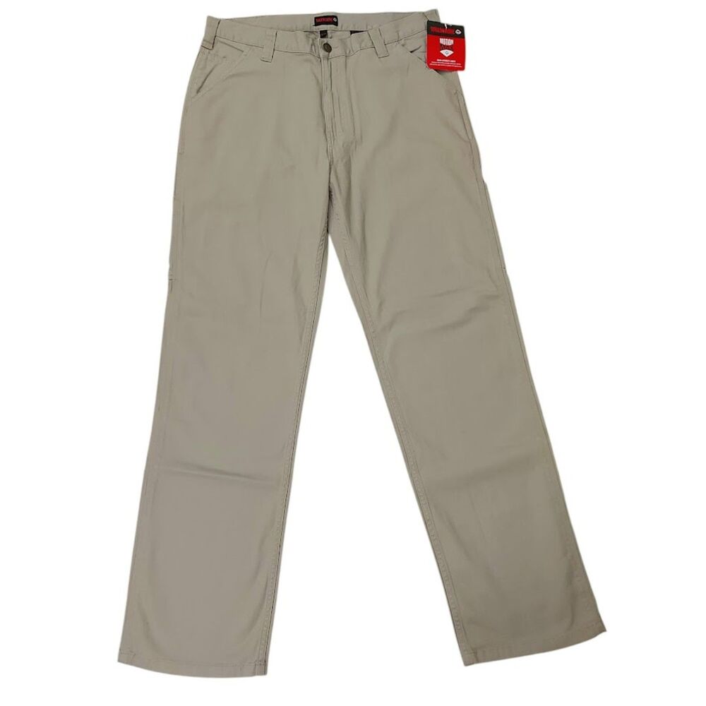 Wolverine Steelhead Carpenter Pants Mens 36x34 Khaki Canvas Utility Workwear
